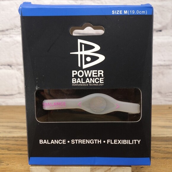 Power Balance The Original Performance Wristband White And Pink Size Medium - Picture 1 of 4